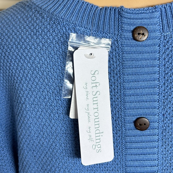 NWT Soft Surroundings Marin Back Button Sweater Large - Picture 13 of 16
